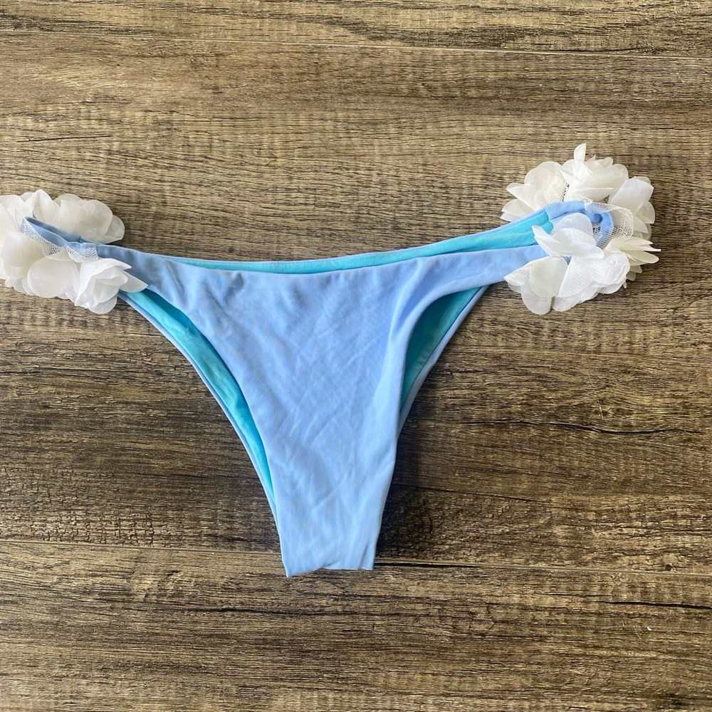 La Reveche Nabila Bikini Bottom in Blue Size Small